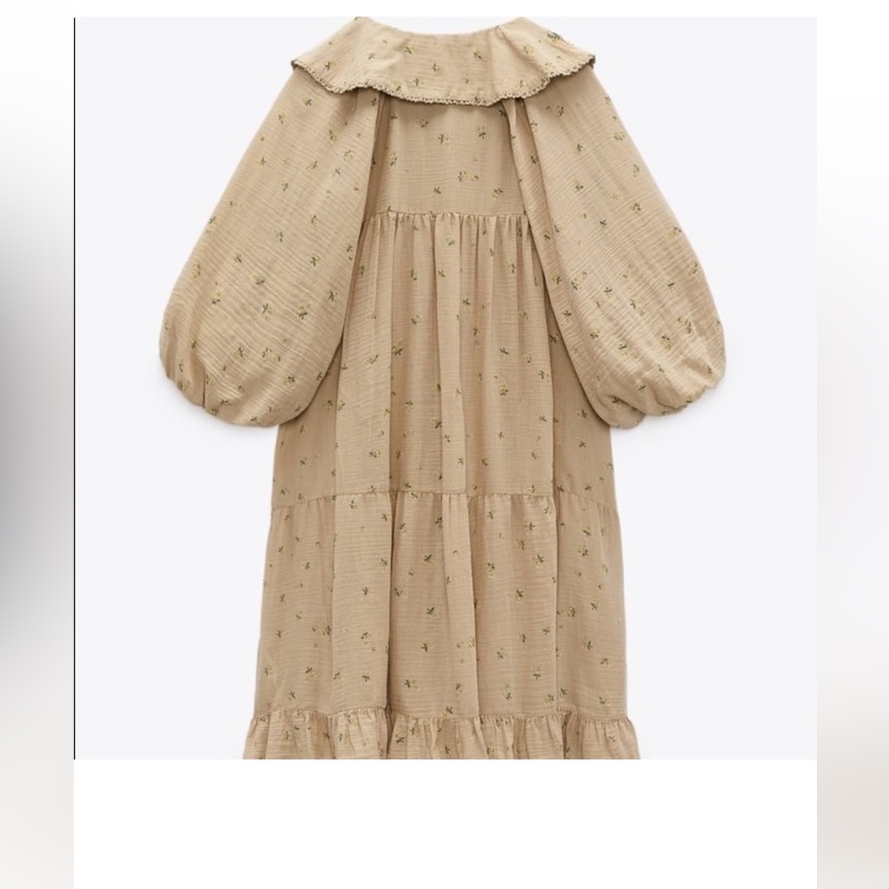 NWOT Zara Peter Pan Collar Mini Dress - Picture 3 of 9
